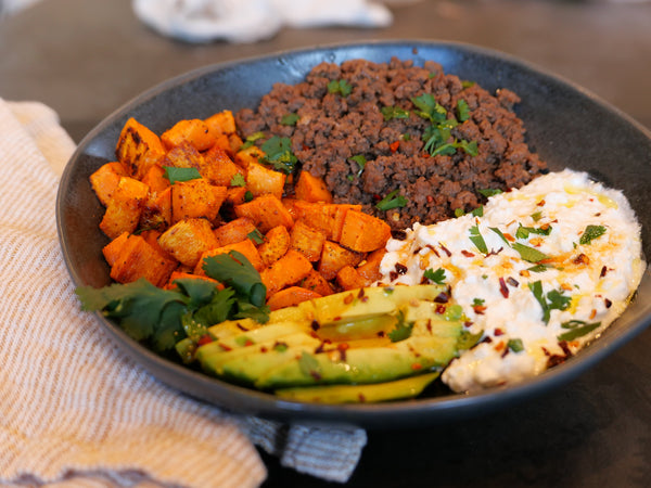 Protein Bowl with Hot Honey Drizzle
